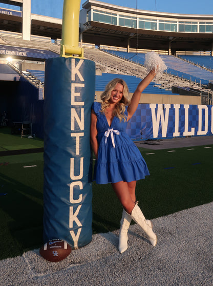 First Down Kentucky Bow Dress | Blue