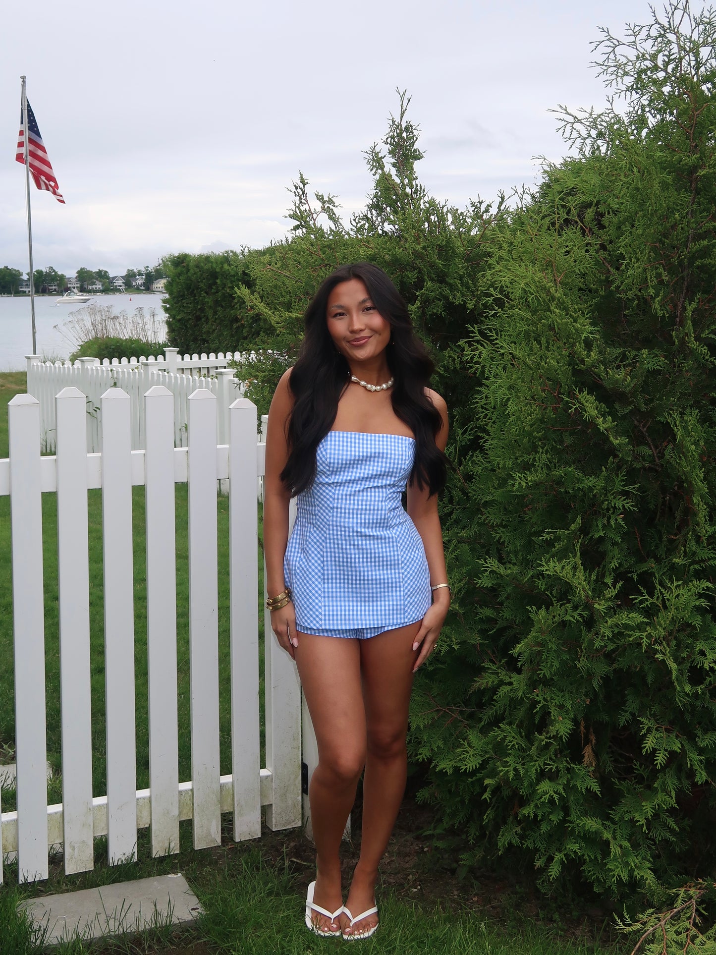 American Honey Gingham Set | Blue