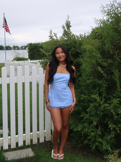 American Honey Gingham Set | Blue