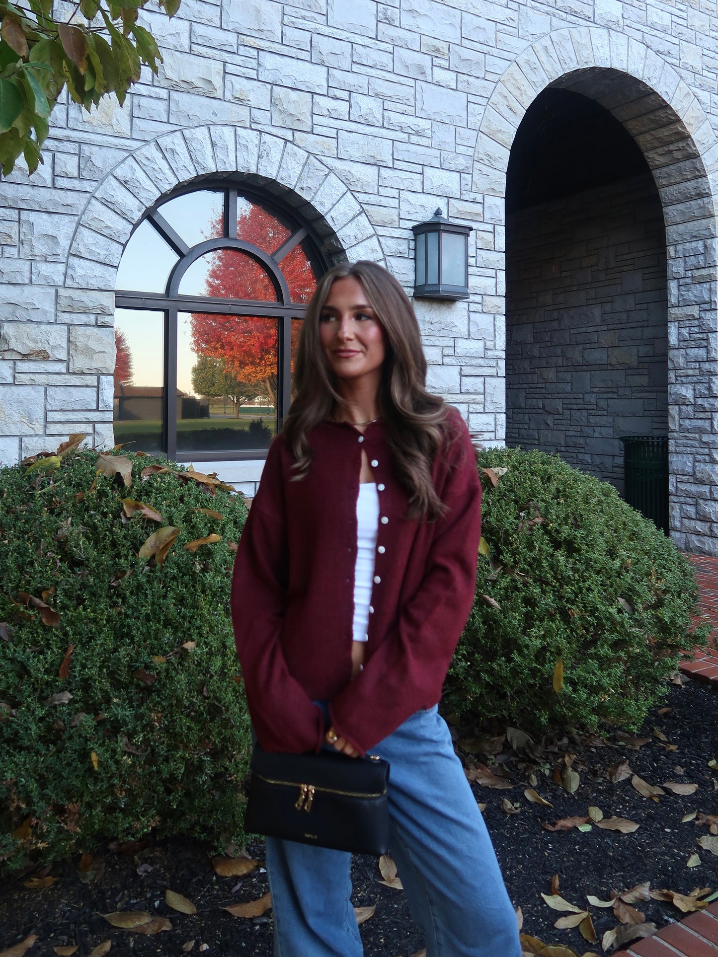 Sylvie Cardigan | Maroon