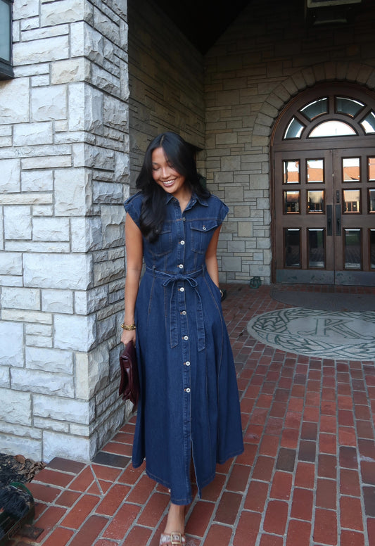 Charley Denim Midi Dress