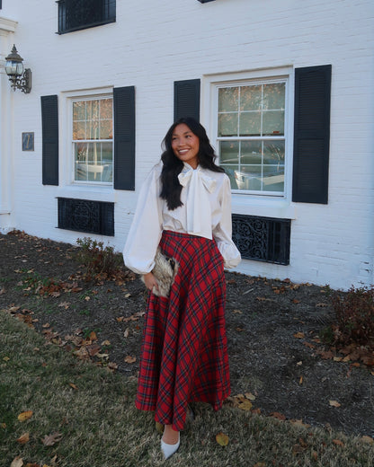 Blair Plaid Midi Skirt