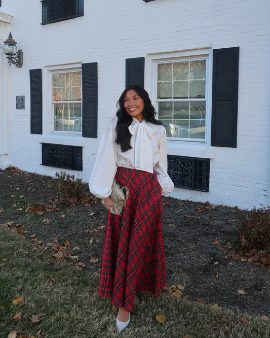 Blair Plaid Midi Skirt