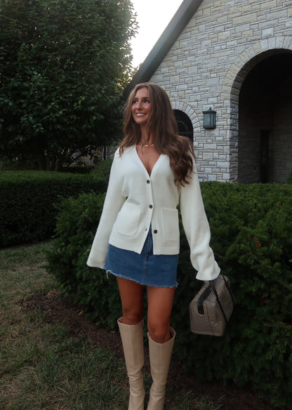 Estelle Cardigan | White