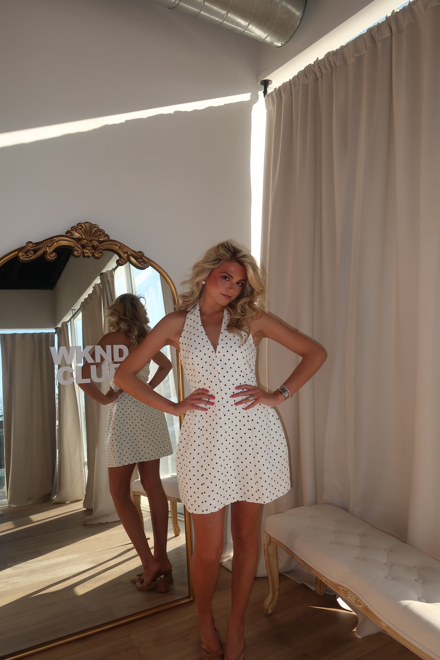Solara Polka Dot Mini Dress