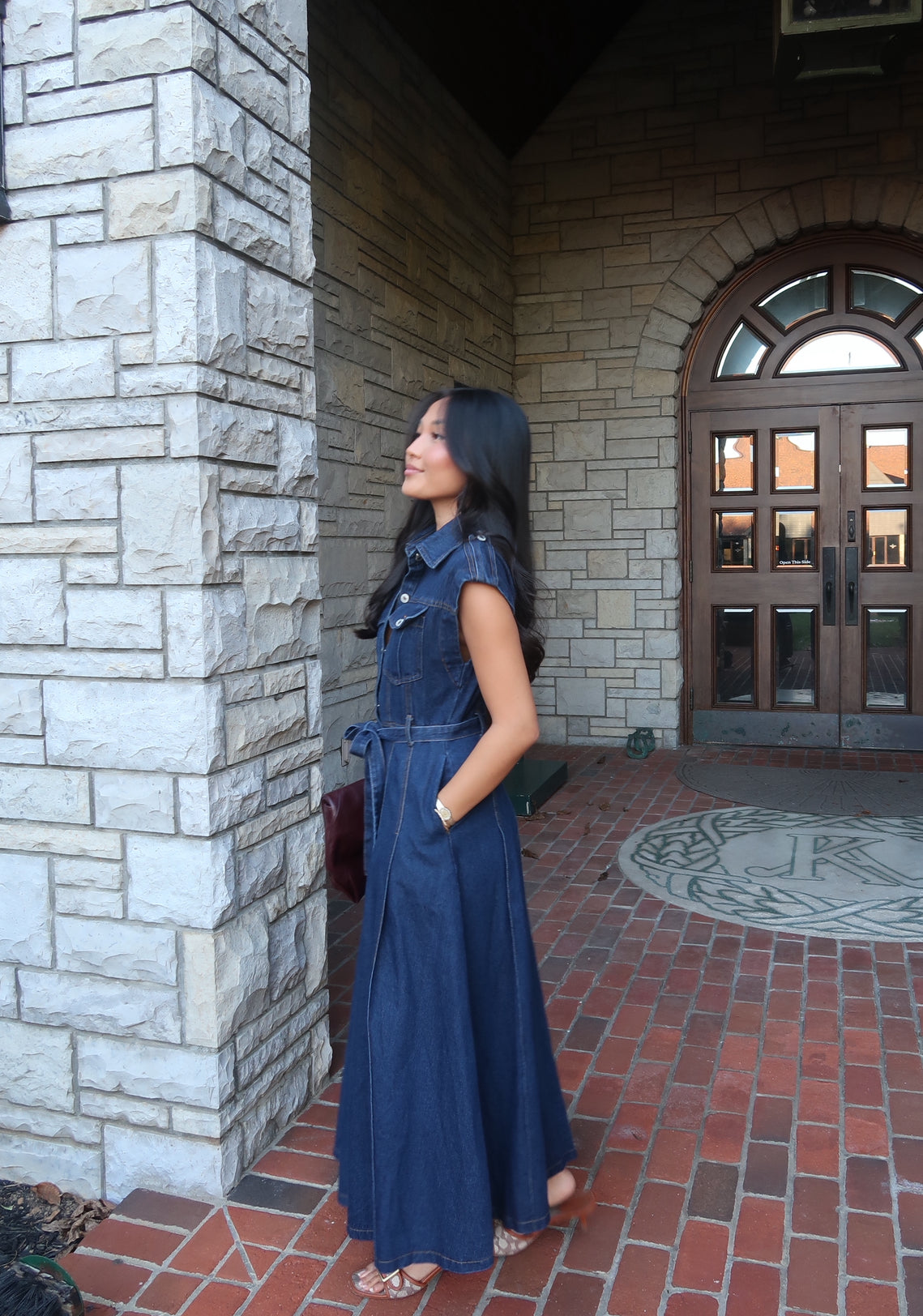 Charley Denim Midi Dress