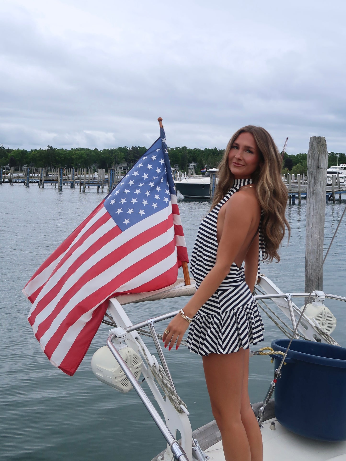Harbor Stripe Skort