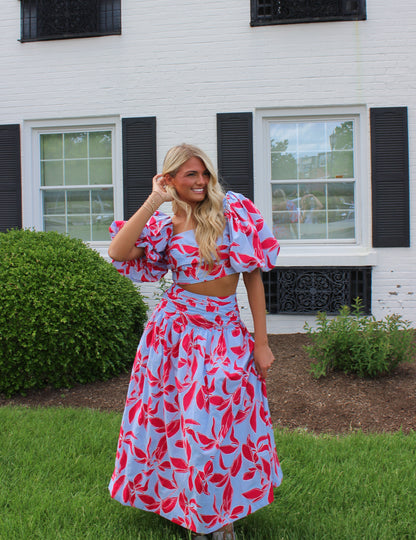 McCall Floral Midi Skirt