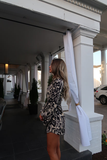 Selena Leopard Belted Dress