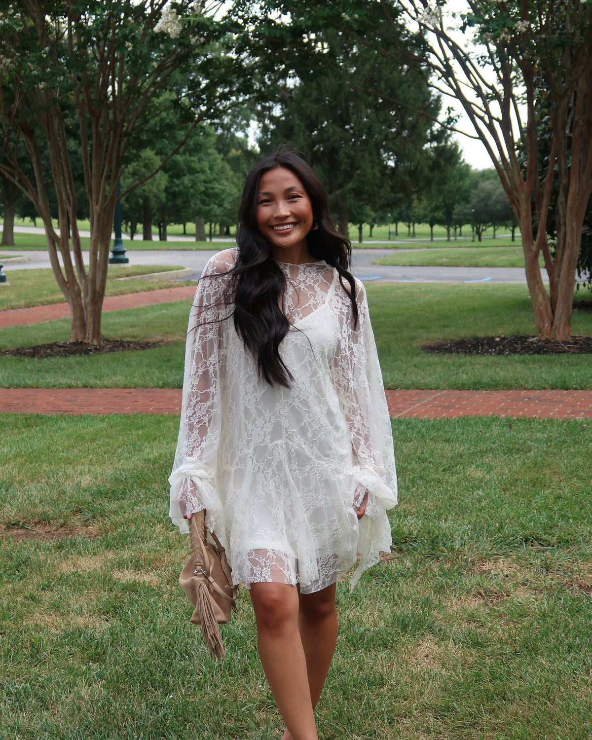 Emerson Lace Mini Dress | Ivory