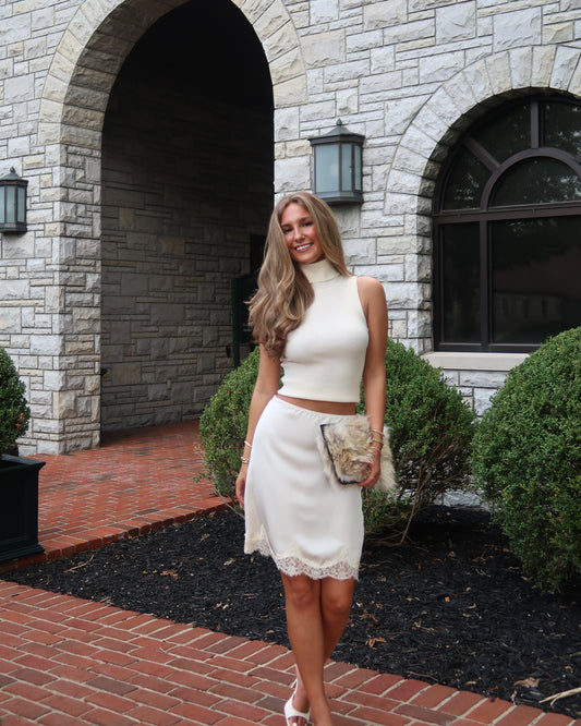 Rosalie Satin Lace Skirt