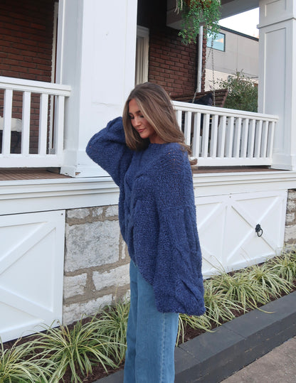 Amelia Chunky Sweater | Navy