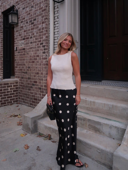 Giselle Polka Dot Midi Skirt