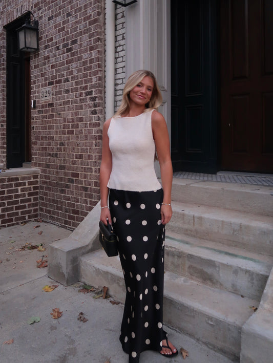 Giselle Polka Dot Midi Skirt