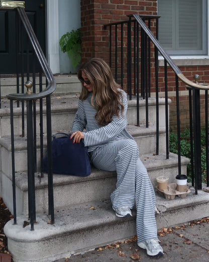 Campus Stripe Pants | Grey