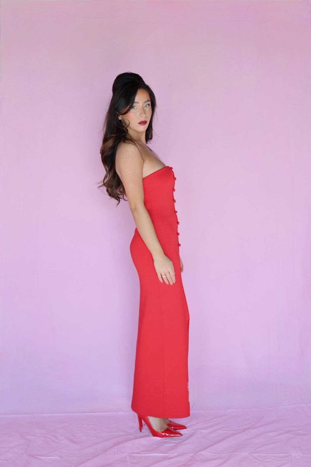 Slade Midi Dress | Red