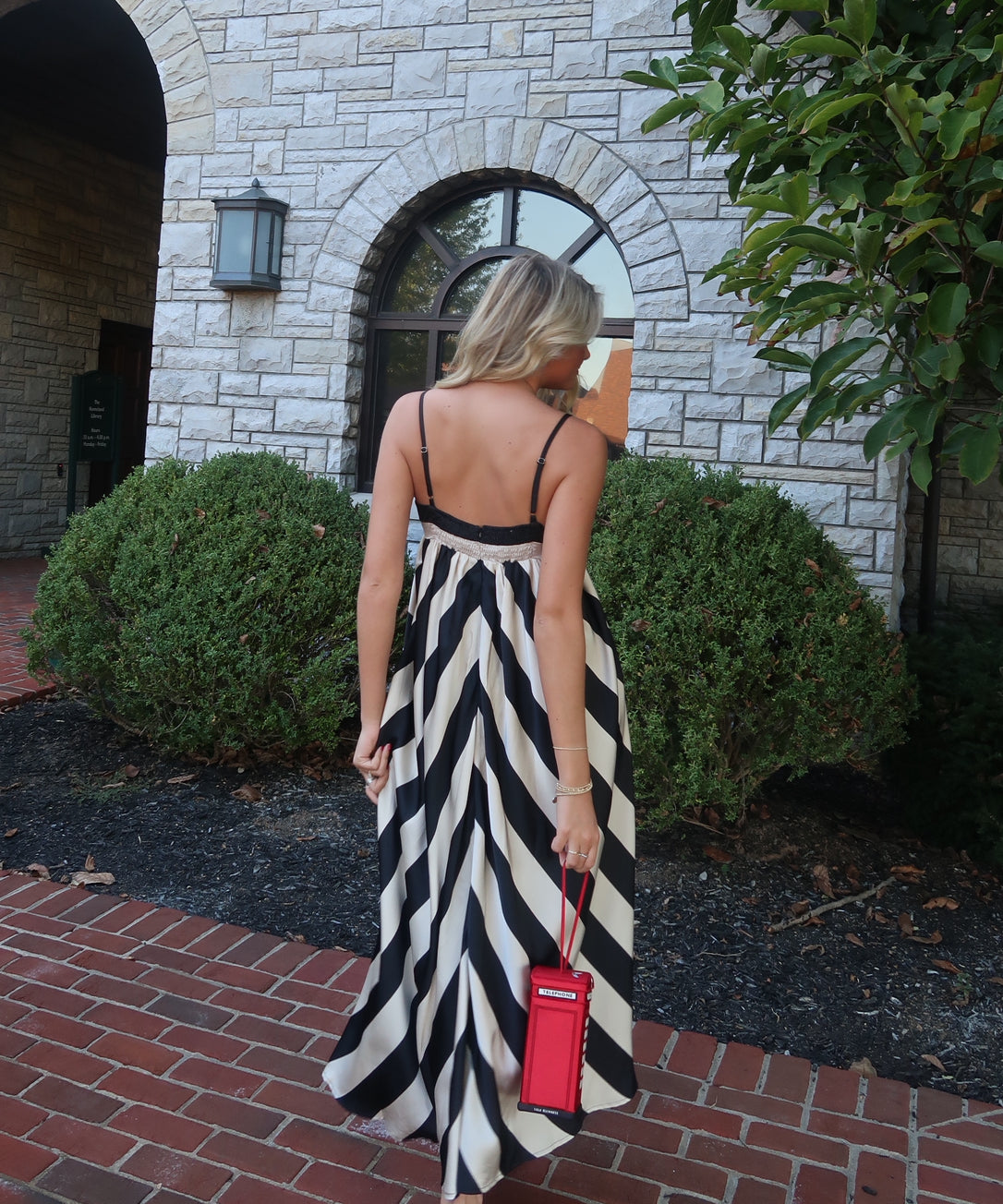 Elle Stripe Midi Dress