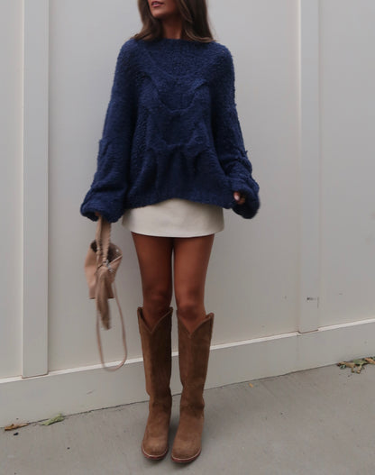 Amelia Chunky Sweater | Navy