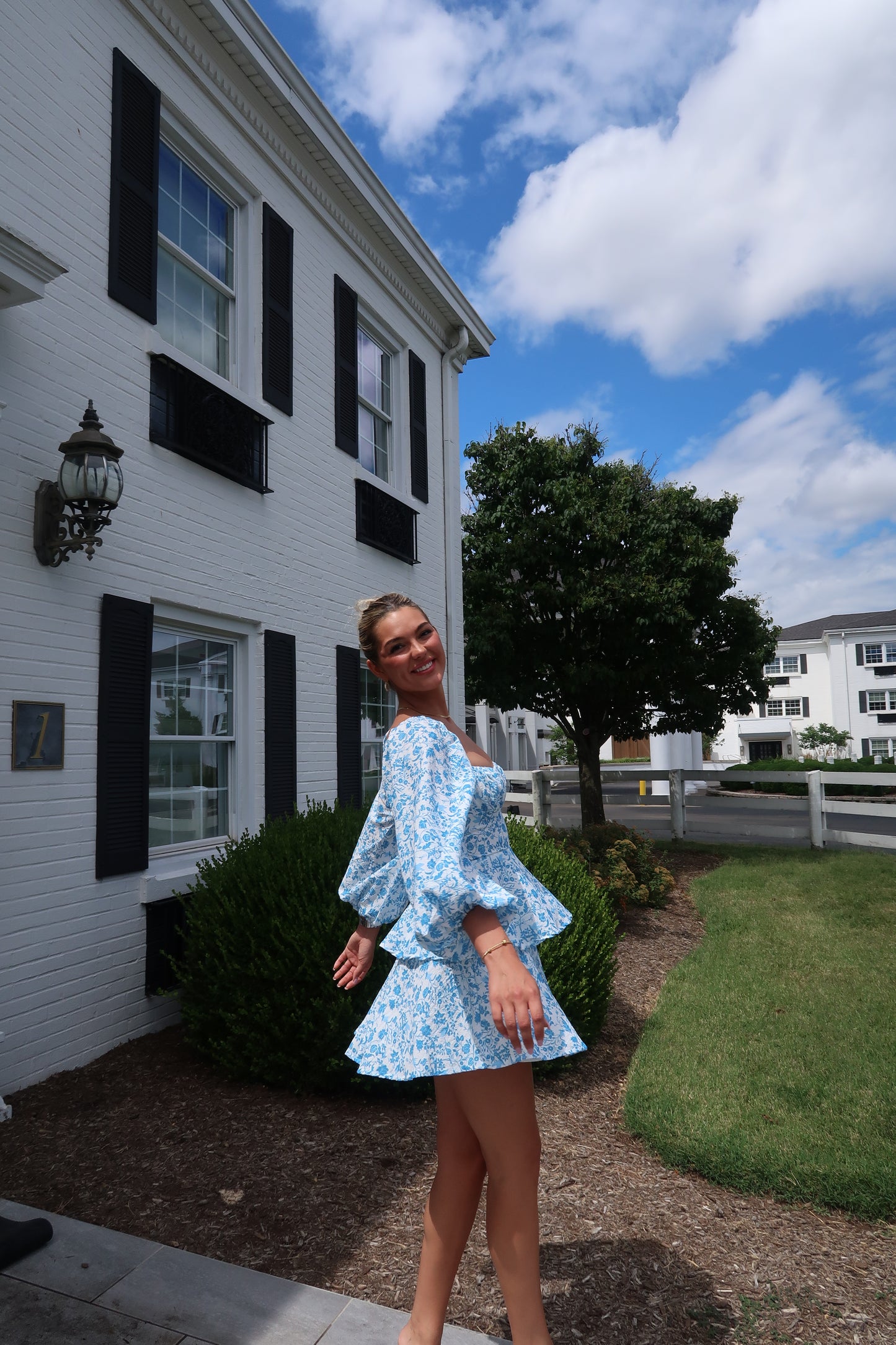Becca Floral Ruffle Dress