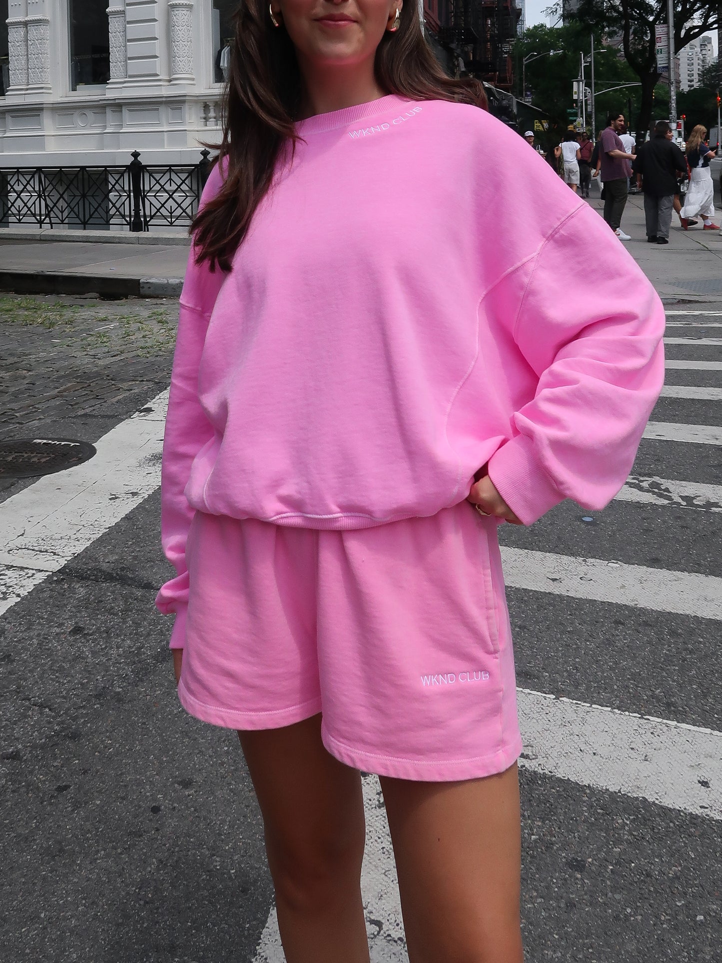 Weekender Oversized Sweatshirt | Bubblegum Pink