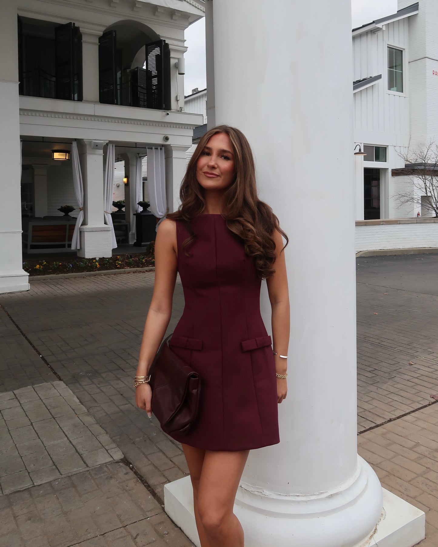 Vivienne Mini Dress | Burgundy