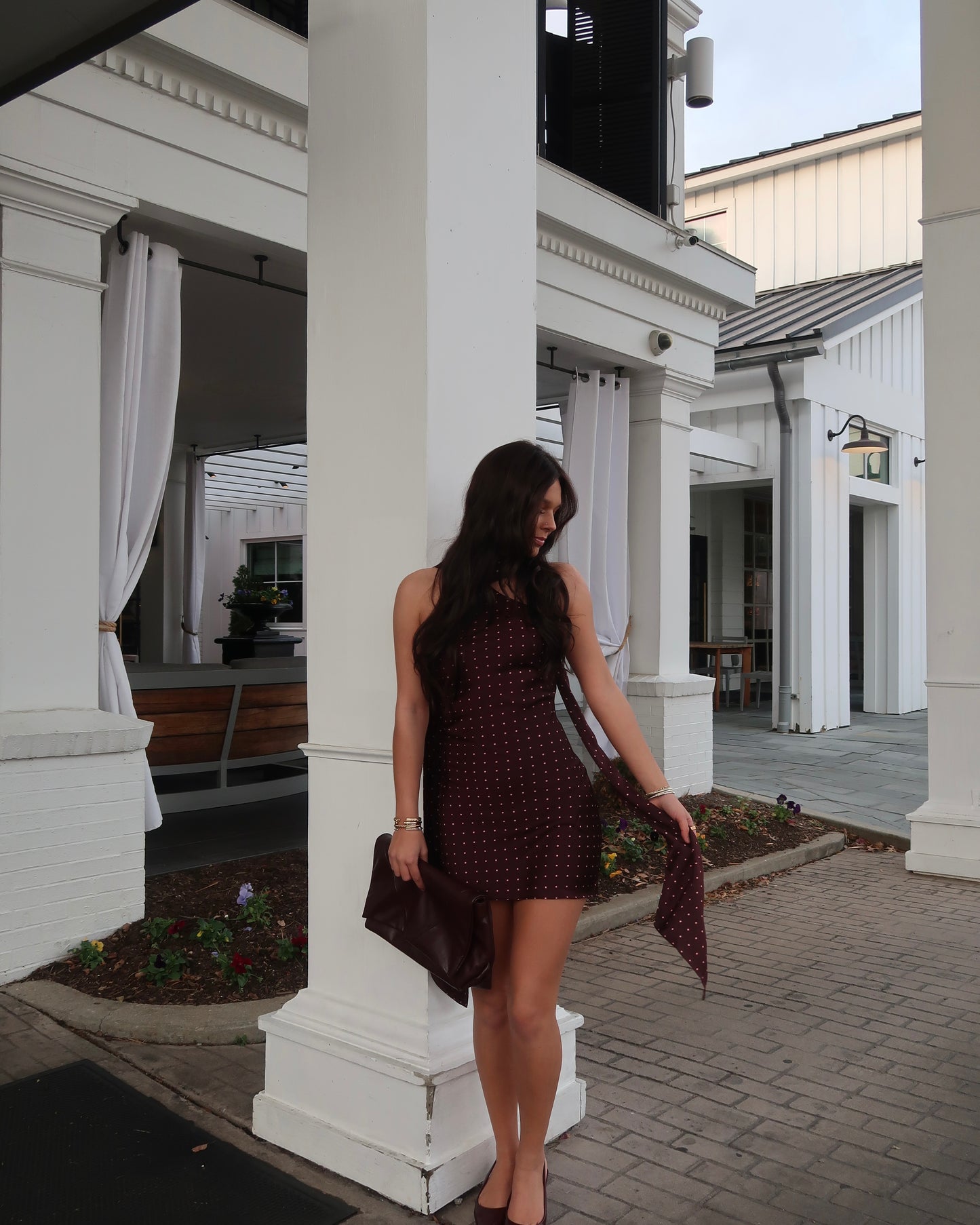 Bianca Mini Dress | Burgundy