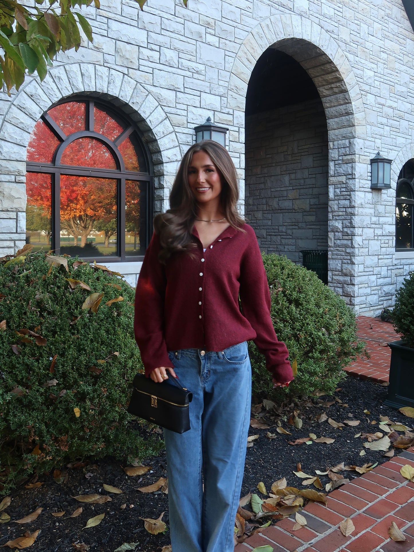 Sylvie Cardigan | Maroon