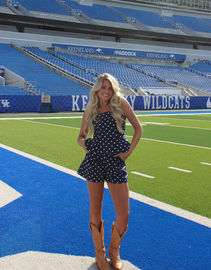 Reece Polka Dot Shorts | Navy