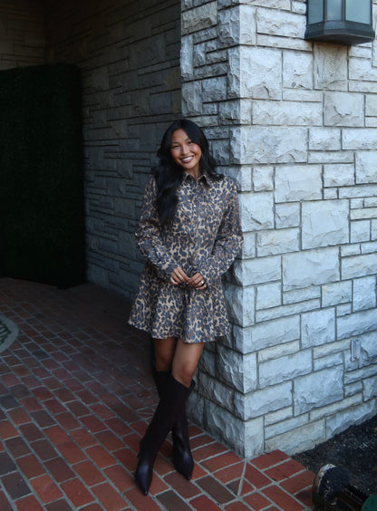 Gianna Leopard Mini Dress