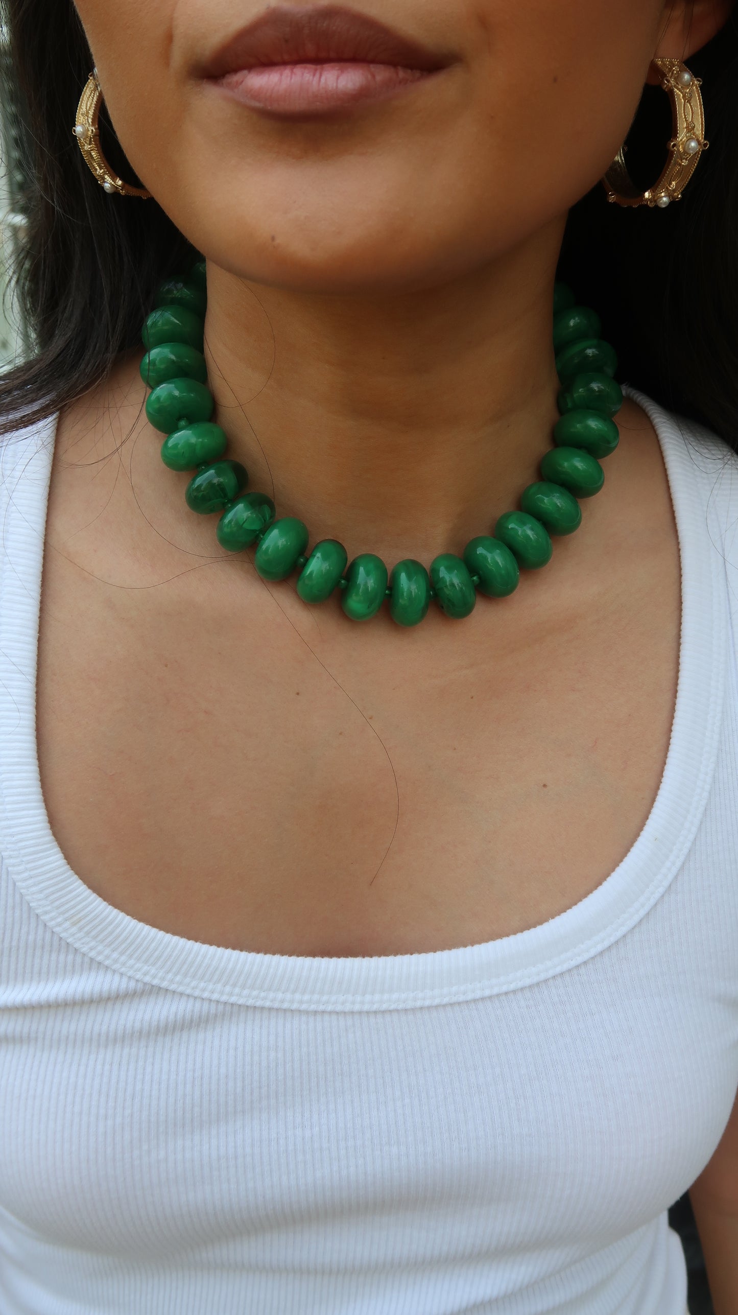 Palmer Chunky Necklace | Kelly Green