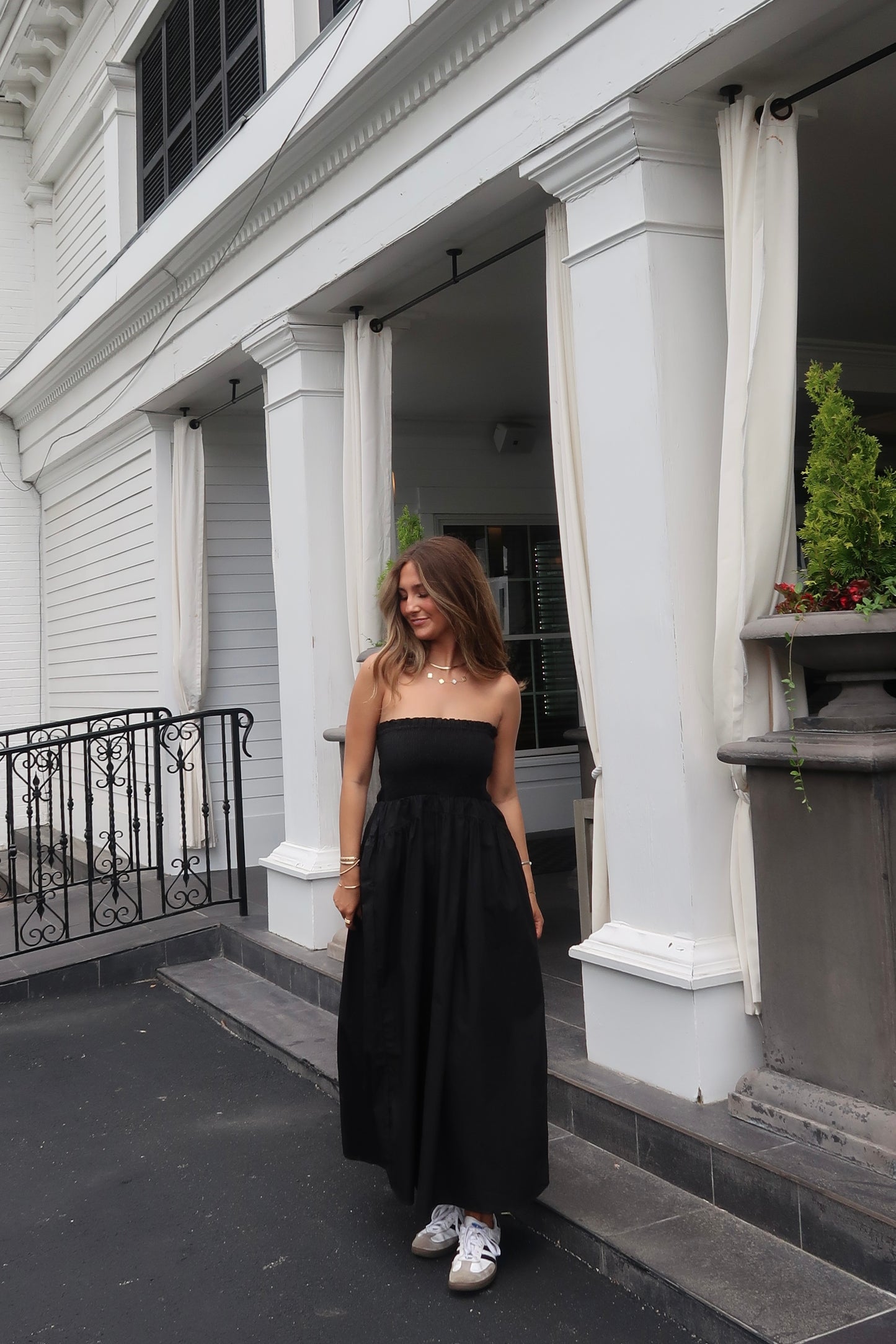 When In Rome Black Midi Dress