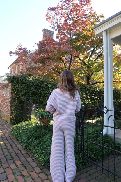 Cloud Knit Stripe Pants | Bubblegum