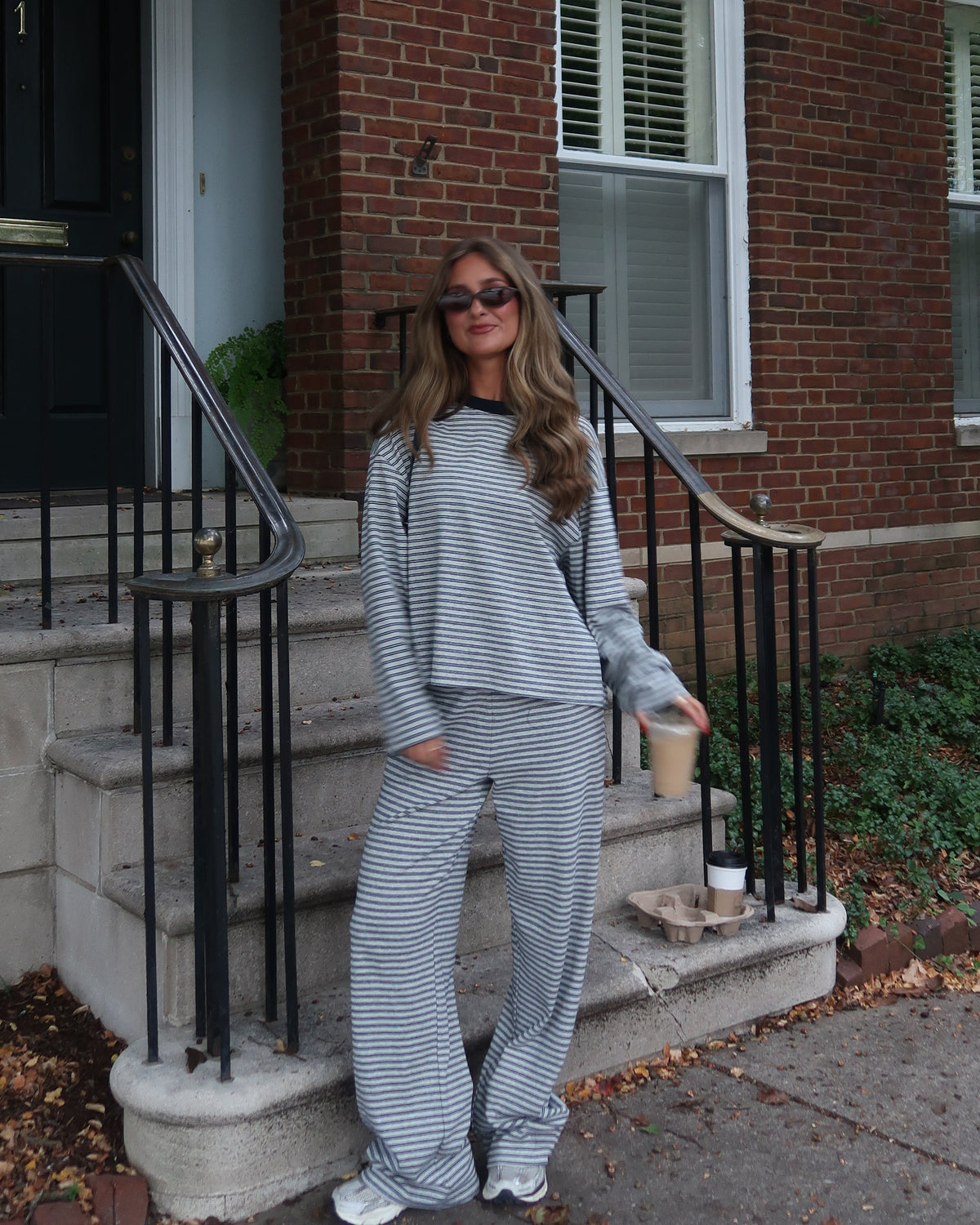 Campus Stripe Top | Grey