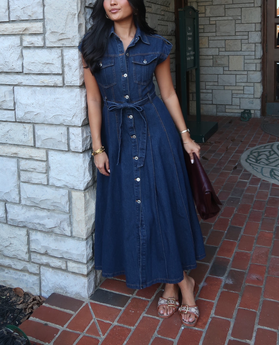 Charley Denim Midi Dress