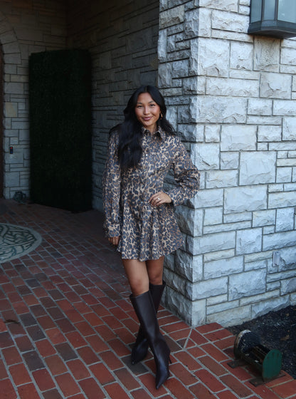 Gianna Leopard Mini Dress