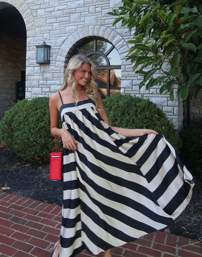 Elle Stripe Midi Dress