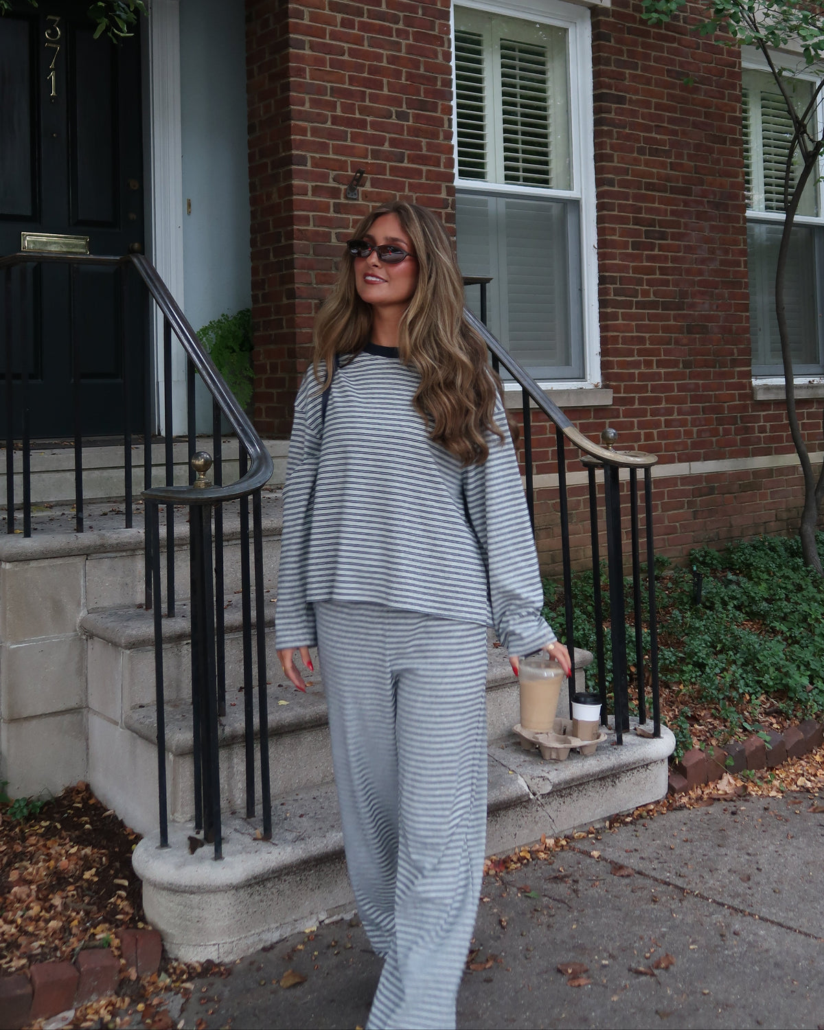 Campus Stripe Pants | Grey