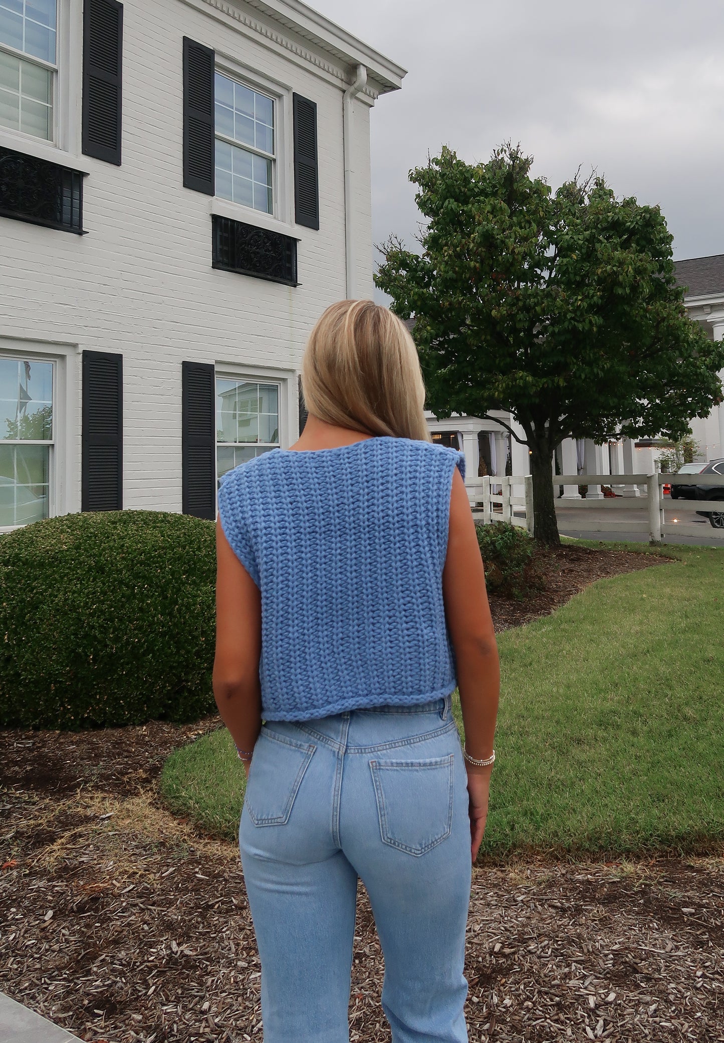 Eli Knit Vest | Blue