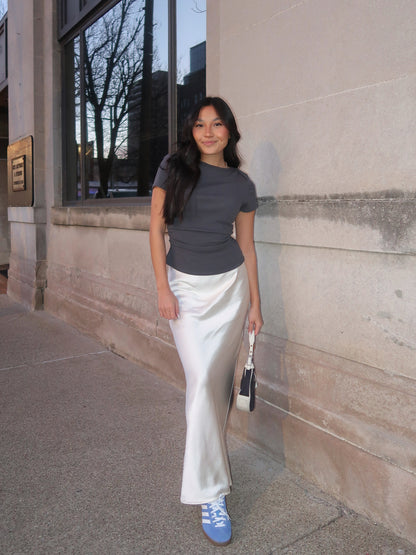 The Sofia Satin Maxi Skirt