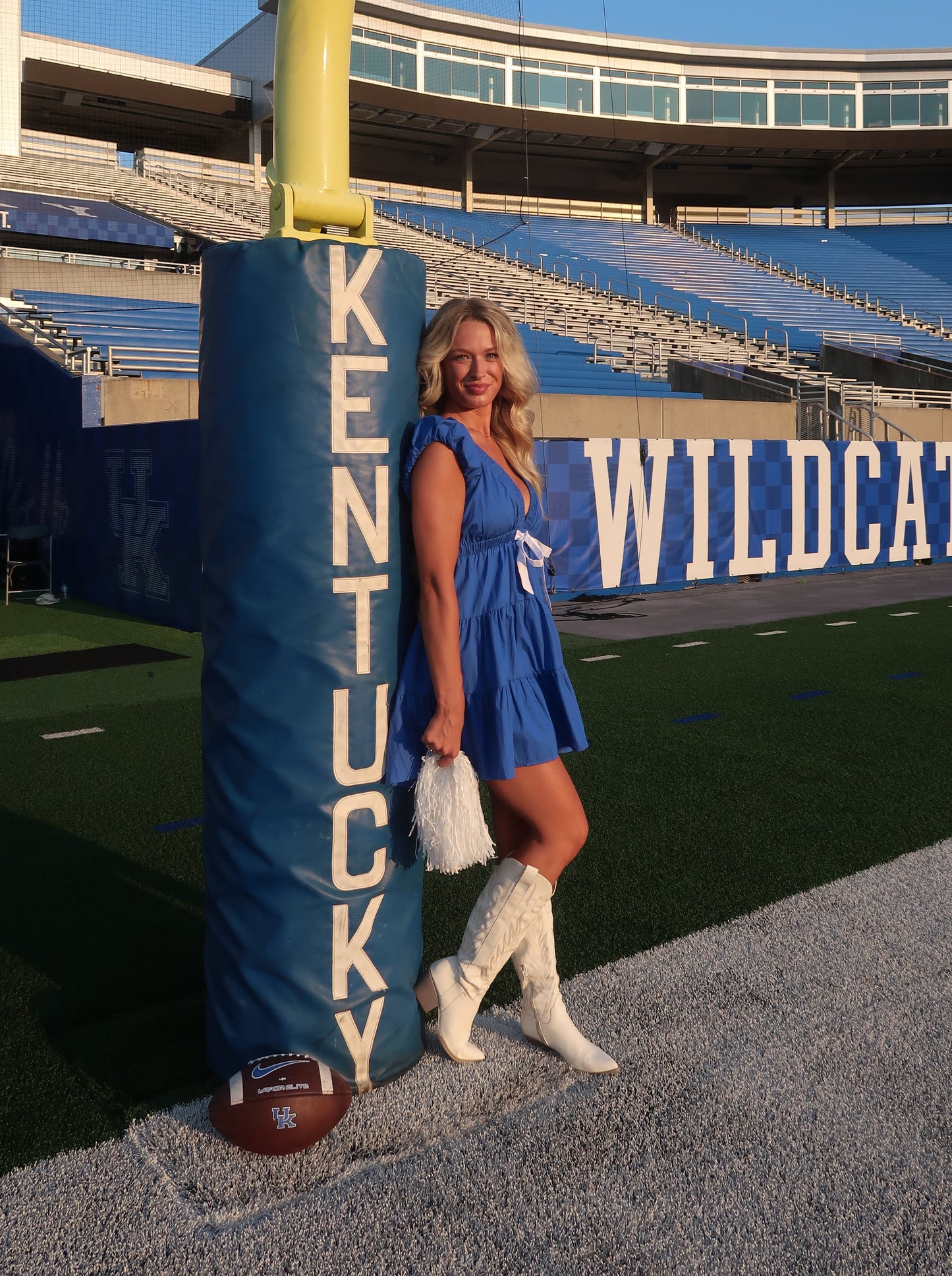 First Down Kentucky Bow Dress | Blue