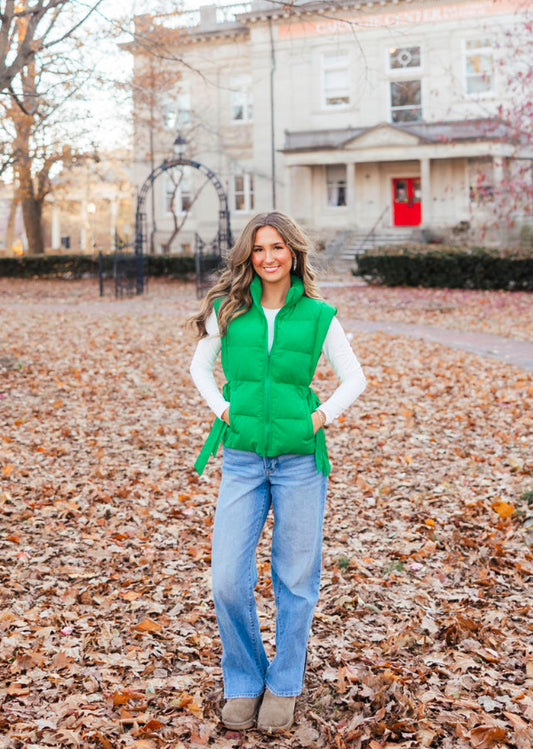 Jolie Puffer Vest | Green