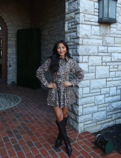 Gianna Leopard Mini Dress