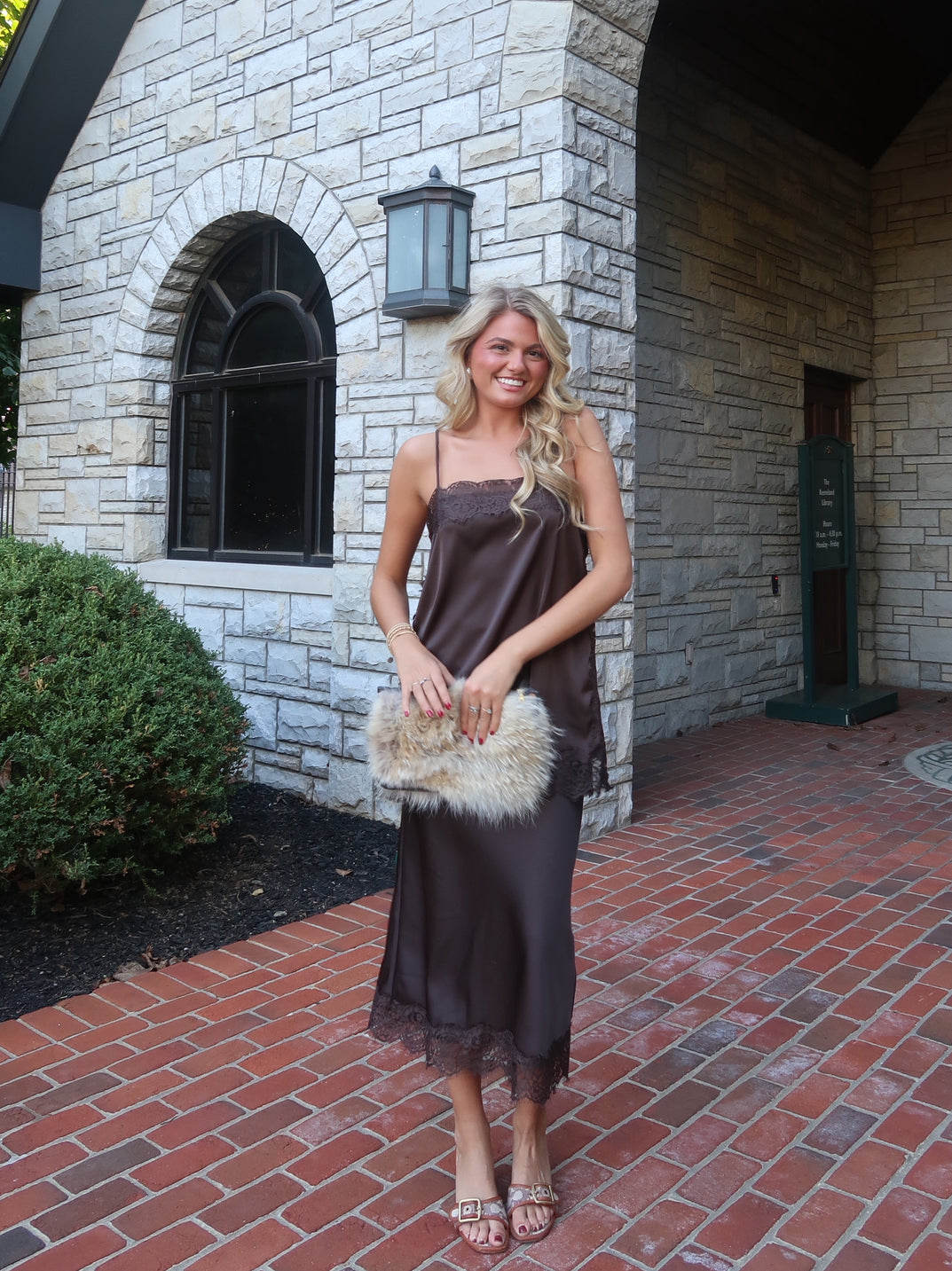 Bridget Brown Satin Set