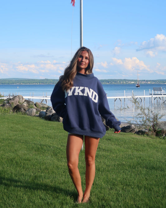 WKND Varsity Mockneck | Navy | PREORDER 6/26