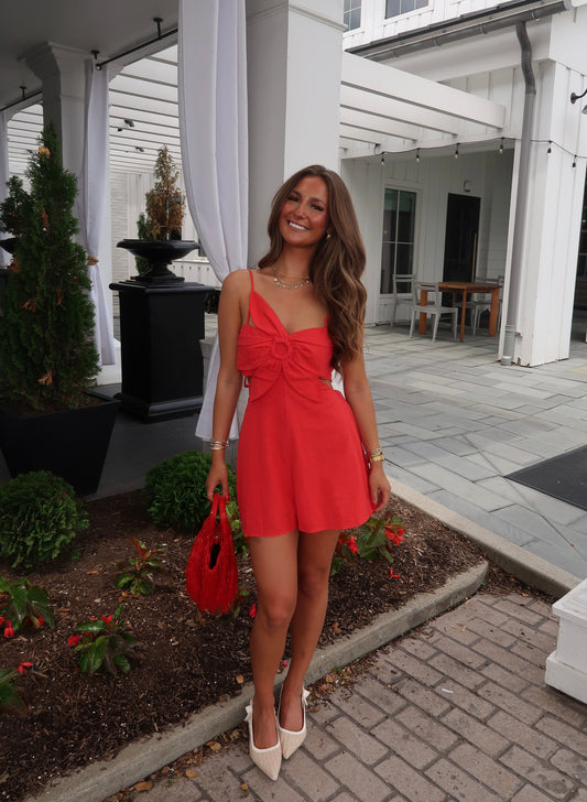 Talia Romper | Red