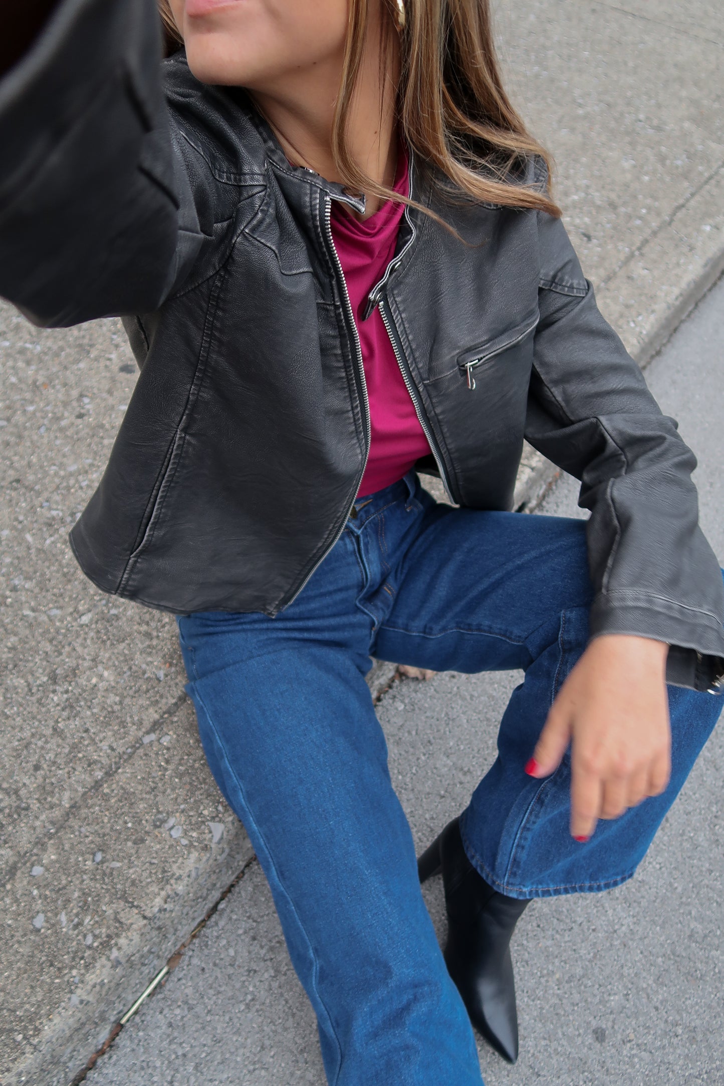 The Maeva Leather Moto Jacket