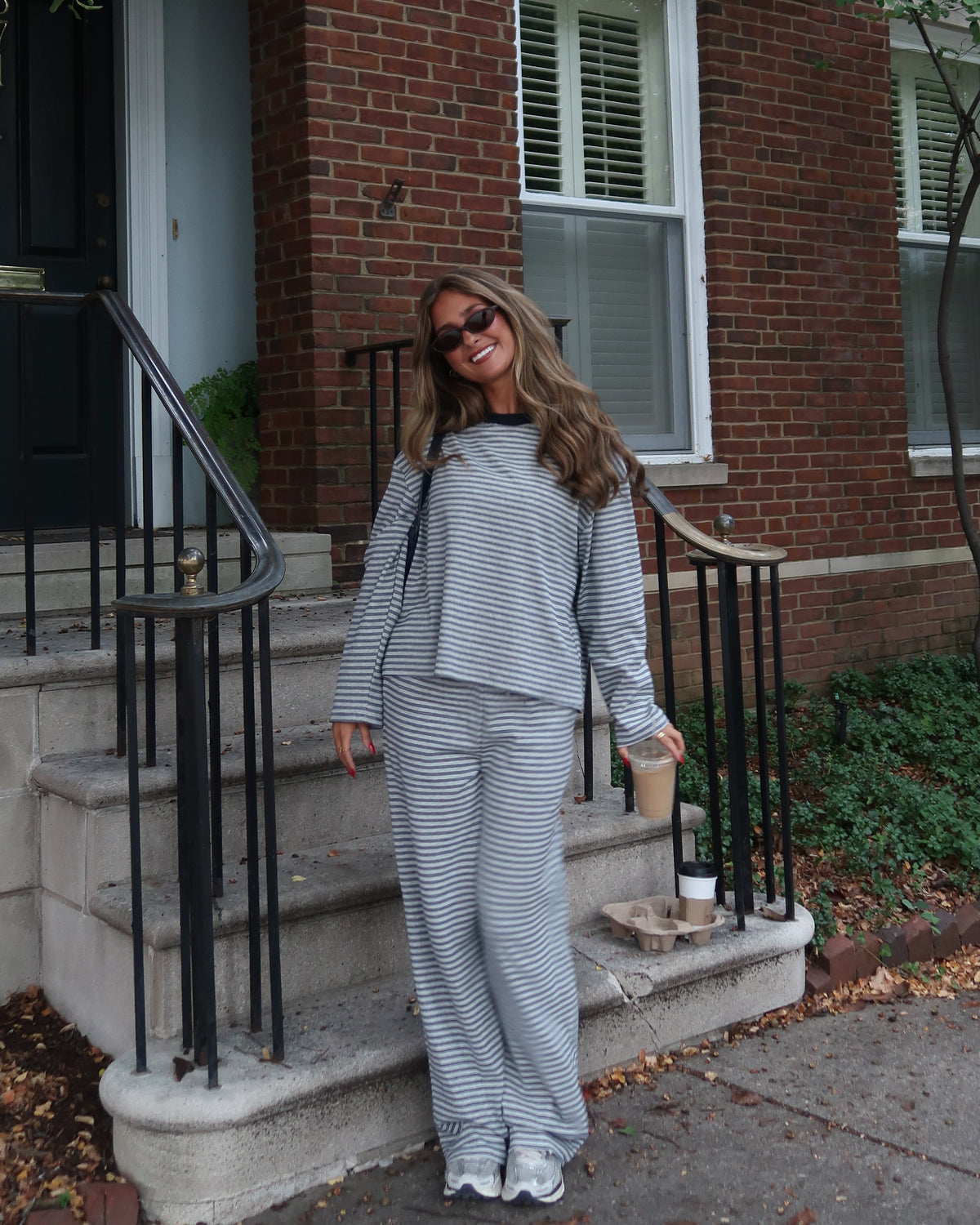 Campus Stripe Top | Grey