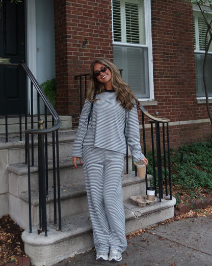 Campus Stripe Top | Grey