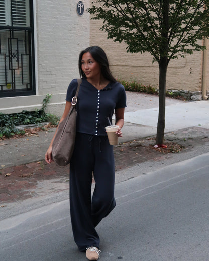 Sunday Knit Top | Navy