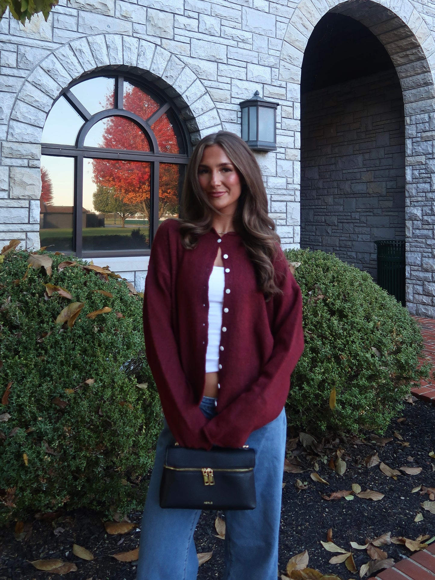 Sylvie Cardigan | Maroon